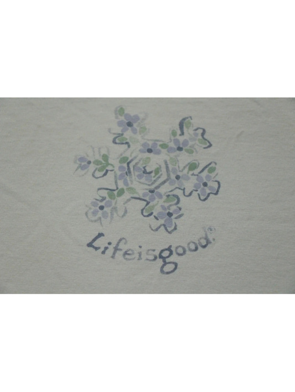 Women's Life Is Good Long Sleeve Sleep T-Shirt Snowflake Snow XL Winter